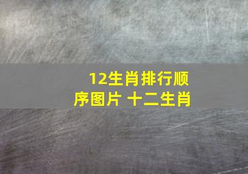 12生肖排行顺序图片 十二生肖